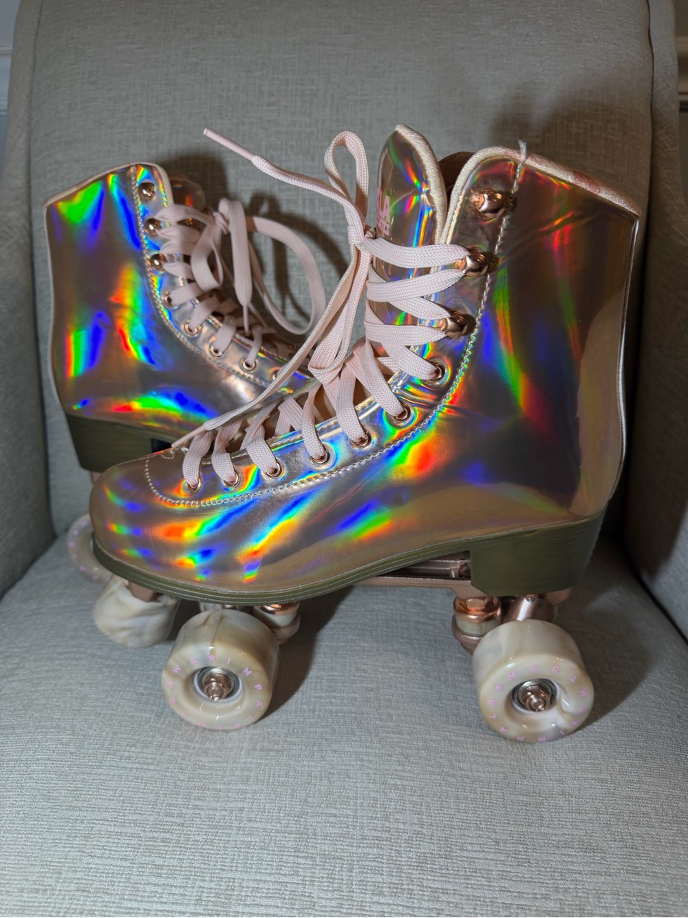 Impala Roller Skate Marawa Rose Gold Size 10 Tik-to Vegan Leather Skates Holog